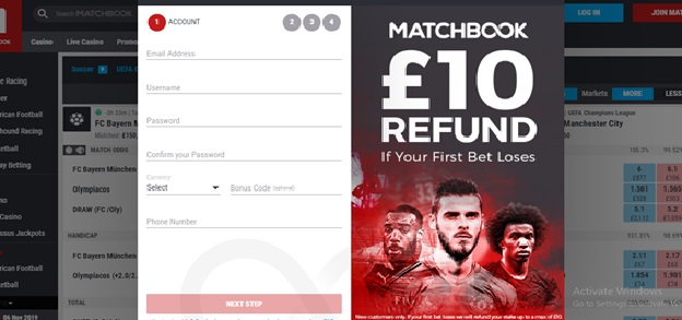 Matchbook Sign-Up