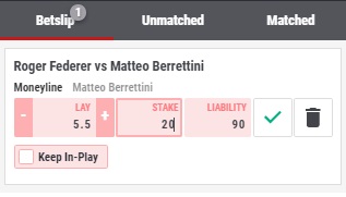 Matchbook Lay Bet