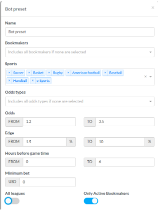 Trademate bot presets
