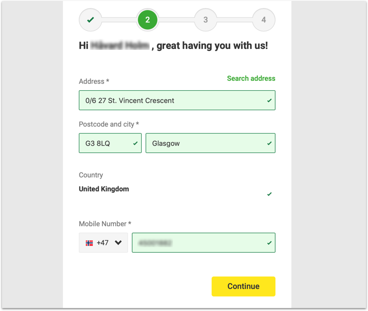 Personal information