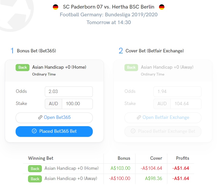 Oddshero oddsmatcher Oddshero integrated Bet Finder