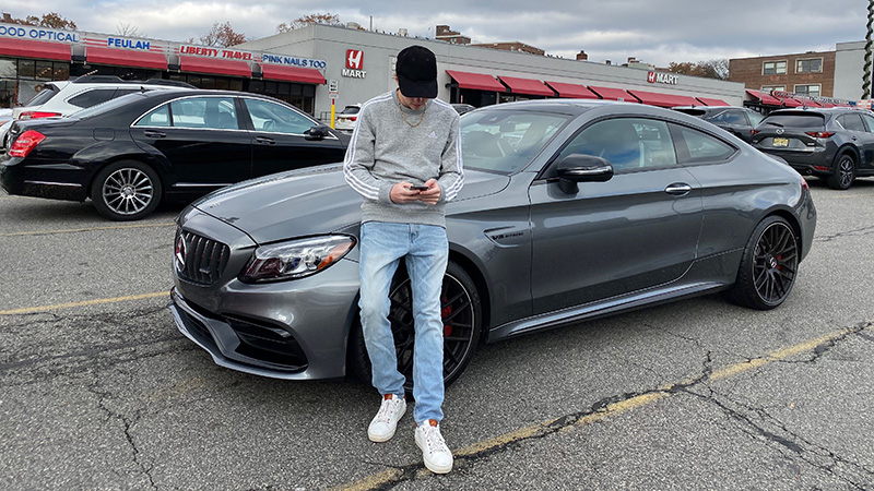 Ben Patz with his car