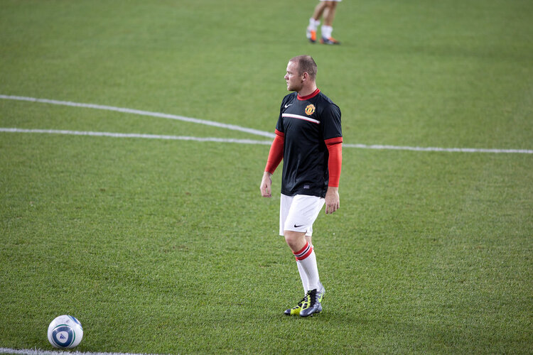 Wayne Rooney warming up Wayne Rooney warming up