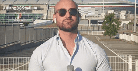 Romeo Agresti outside Allianz Stadium - Juventus Football Transfer Expert