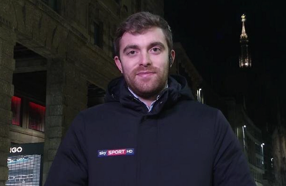 Fabrizio working for Sky Sports. Credit: Inter-news.it