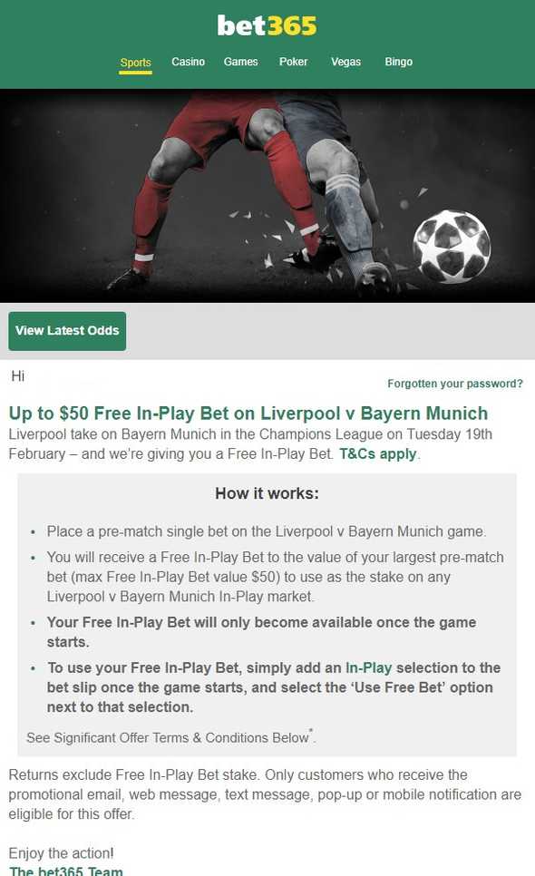 Champions League offer