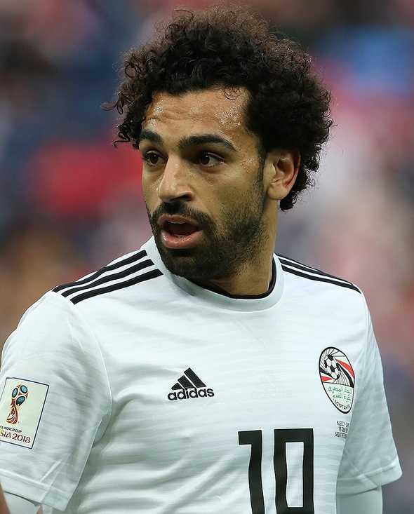 Salah playing for his beloved Egypt.