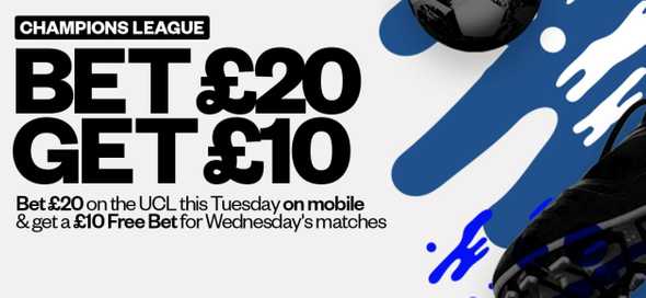 MoPlay offering £10 if we bet £20 on Champions League